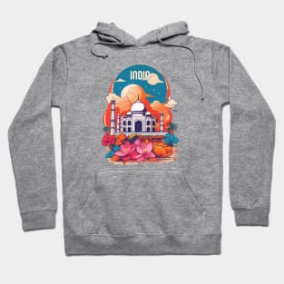 Vintage Travel India Design Hoodie